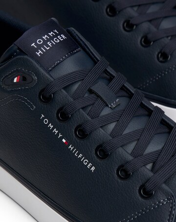 Tommy Hilfiger Vulcanised Low Leather Trainer - Navy