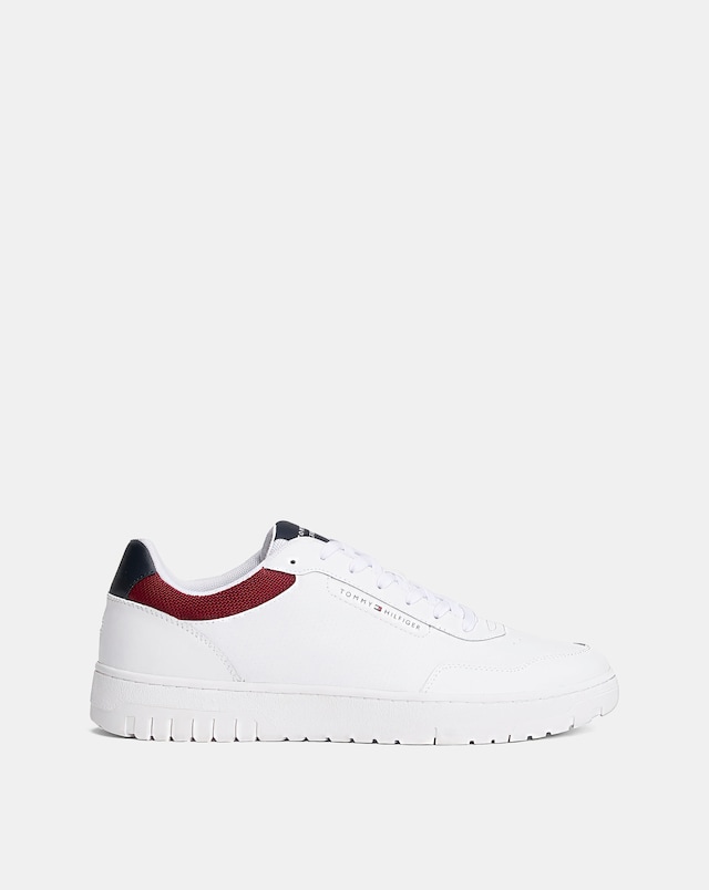 Tommy Hilfiger Basket Leather Trainer - White