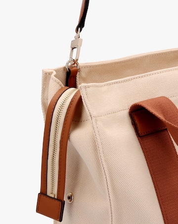 Guess Small Canvas II Cognac Tote Bag