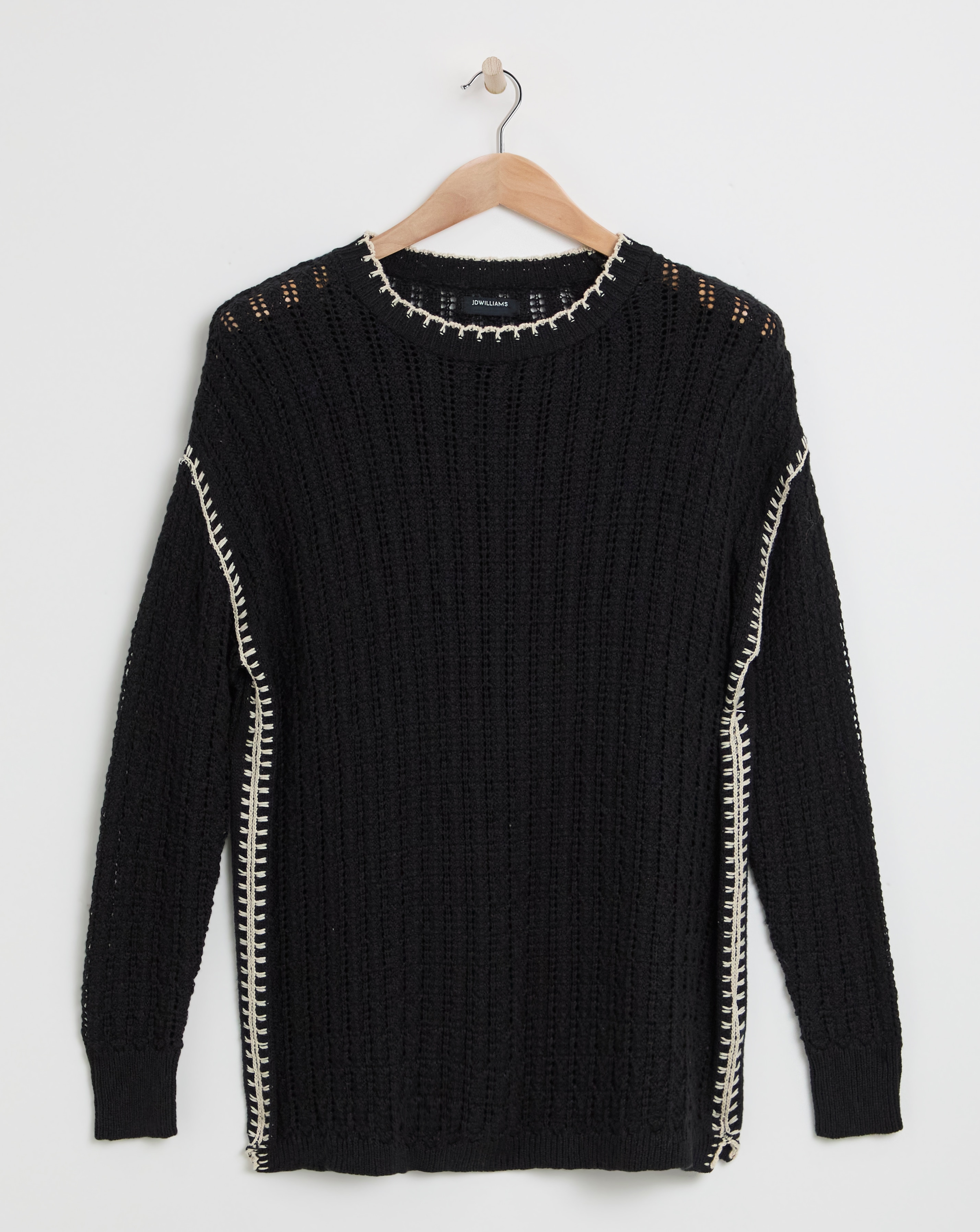 Crew Neck Stitch Detail Jumper