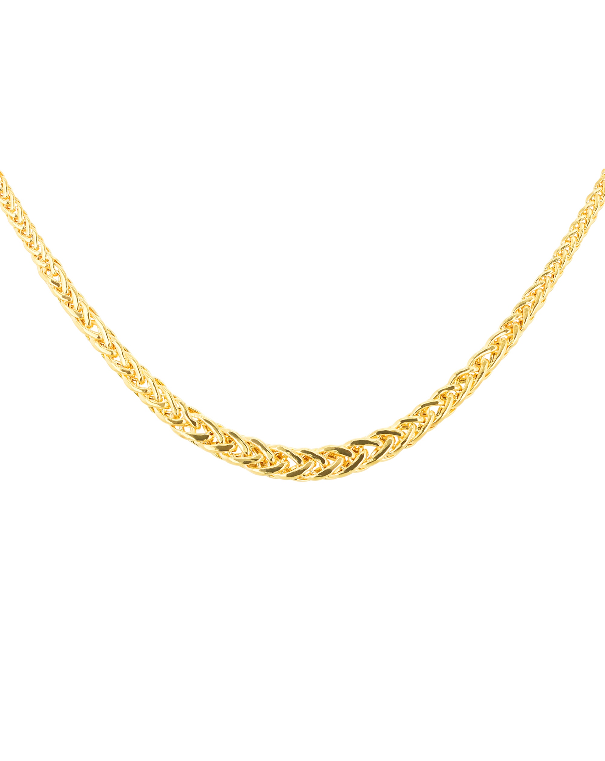 9ct Gold Plaited Woven Link Necklace