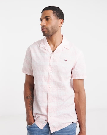 Tommy Jeans Short Sleeve Print Shirt - Pink