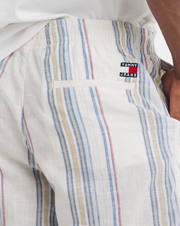 Tommy Jeans Slub Beach Short - White Stripe