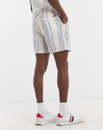 Tommy Jeans Slub Beach Short - White Stripe