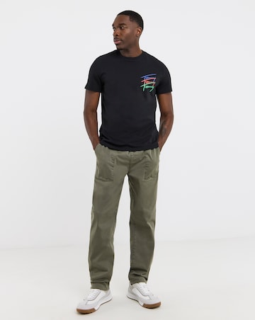 Tommy Jeans Back Print Twisted Signature T-Shirt - Black