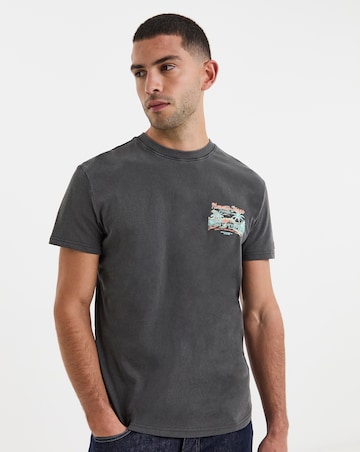 Tommy Jeans Cabana Back Print T-Shirt in Black