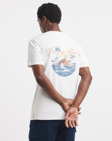 Tommy Jeans Back Graphic Sailing T-Shirt - White