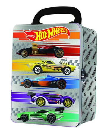 Hot Wheels Tin Car Storage Case - Silver