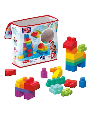 Mega Bloks 60 Piece Big Building Bag Blue