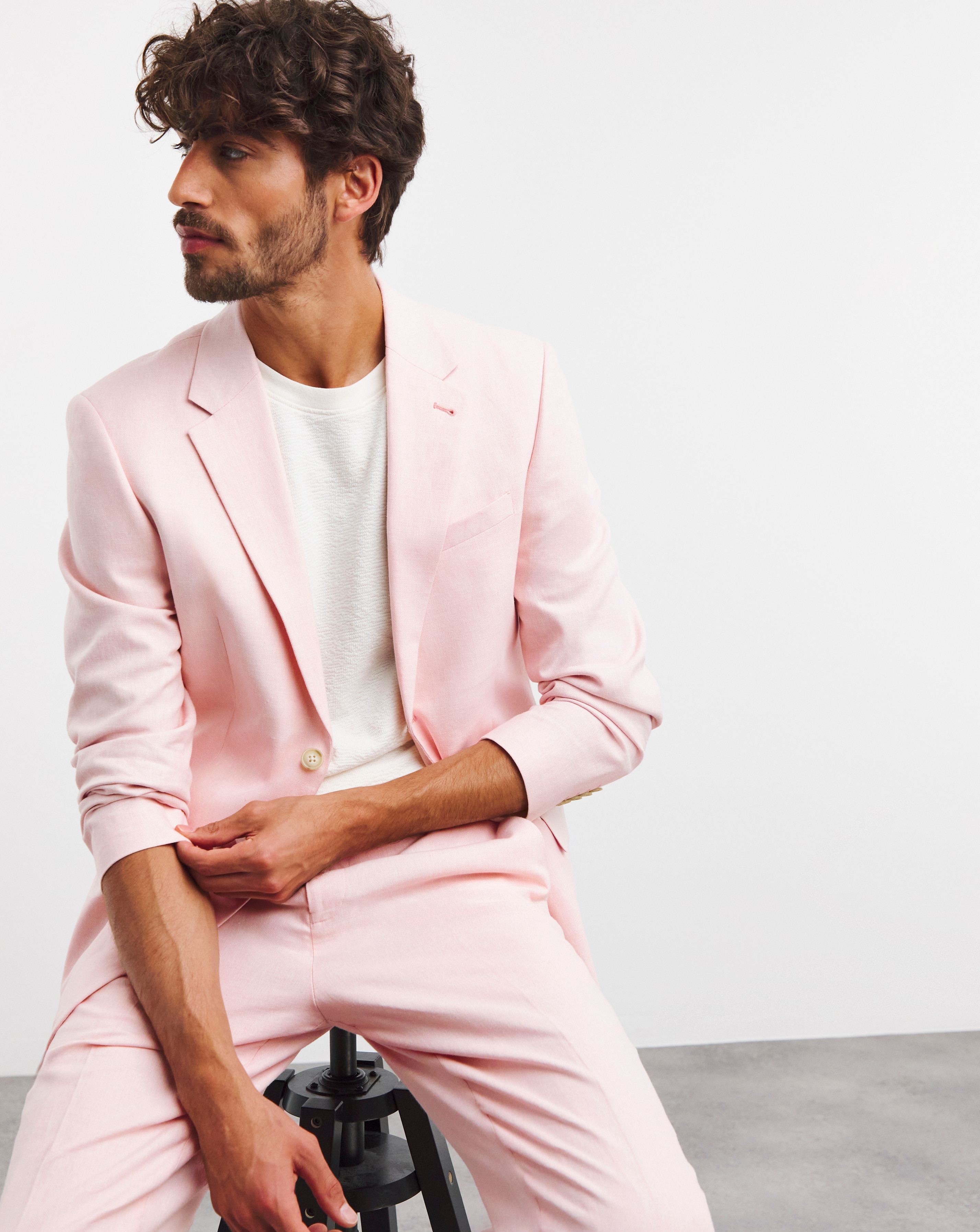 Linen Blend Regular Fit Suit Jacket