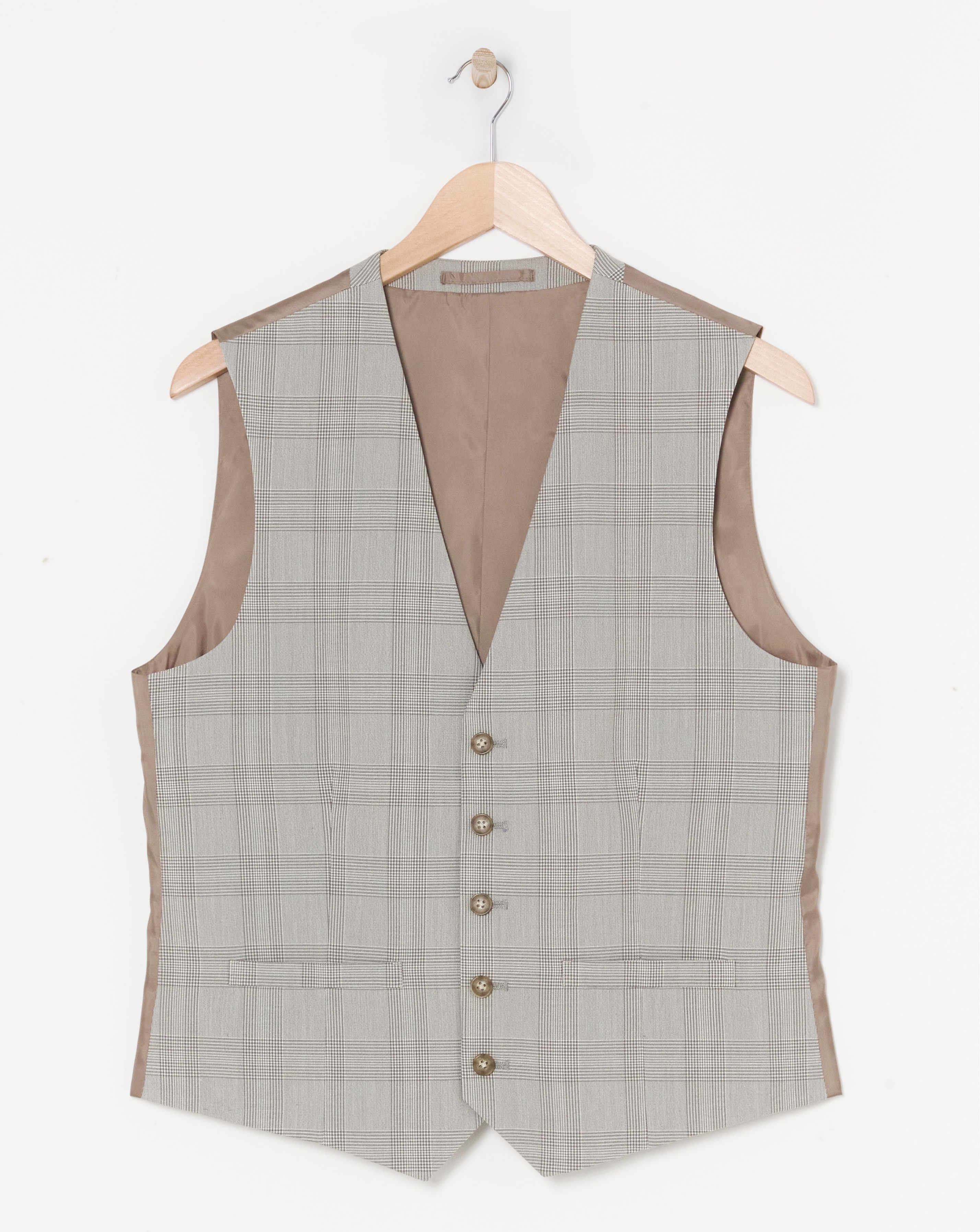 Tailored Check Suit Waistcoat