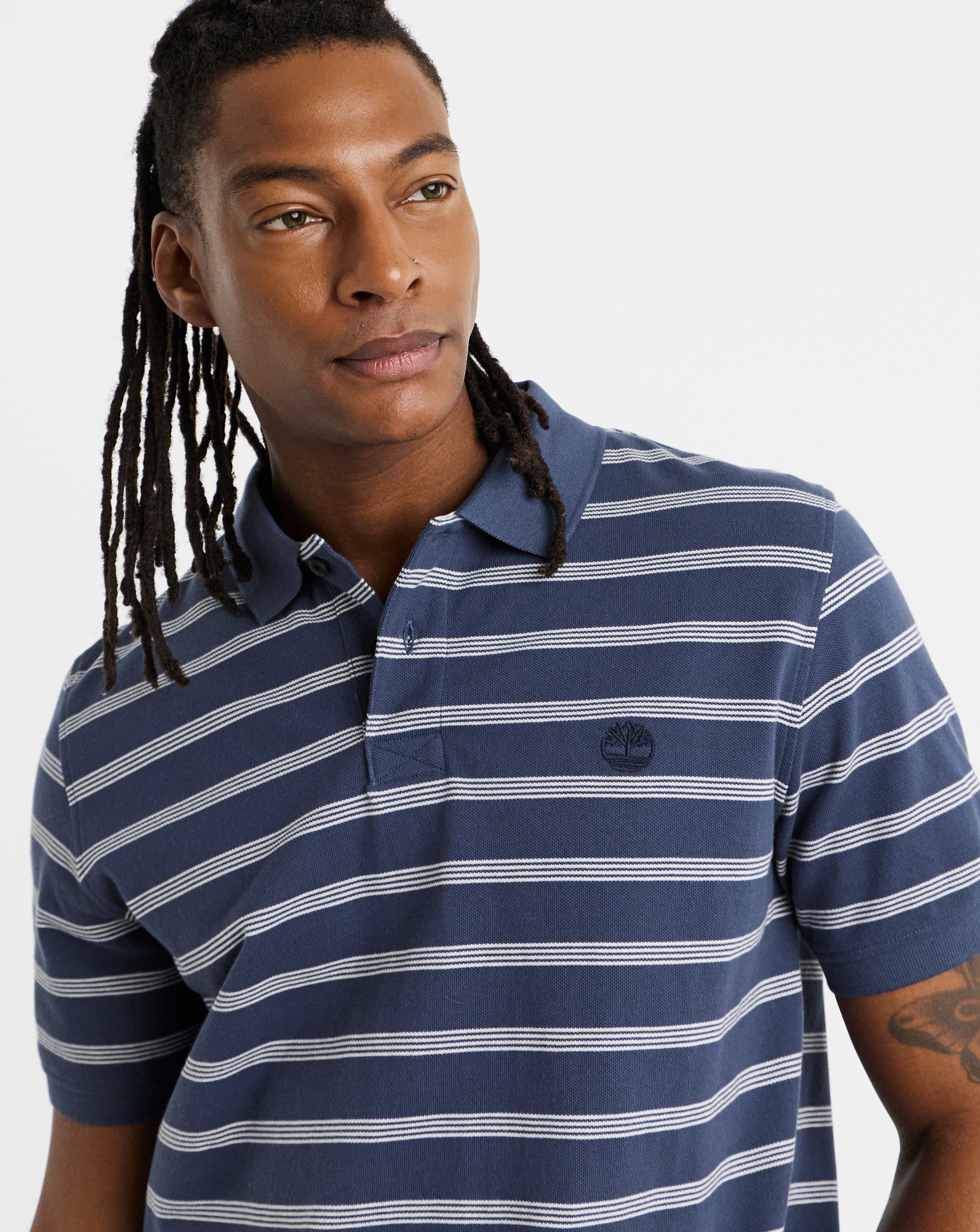 New In - Timberland Striped Pique Polo