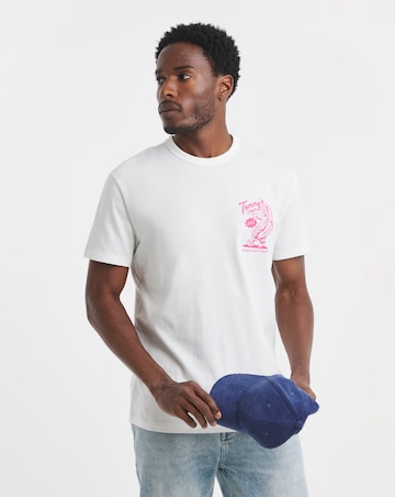 Tommy Jeans Short Sleeve Graphic Backprint T-Shirt - White