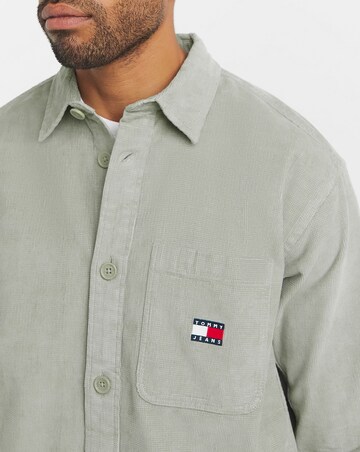 Tommy Jeans Cord Overshirt - Sage
