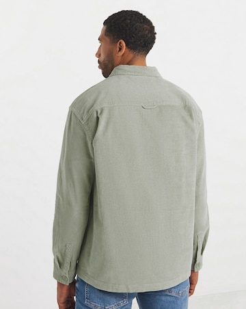 Tommy Jeans Cord Overshirt - Sage