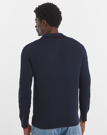 Tommy Hilfiger Essential Cotton 1/4 Zip Jumper - Navy
