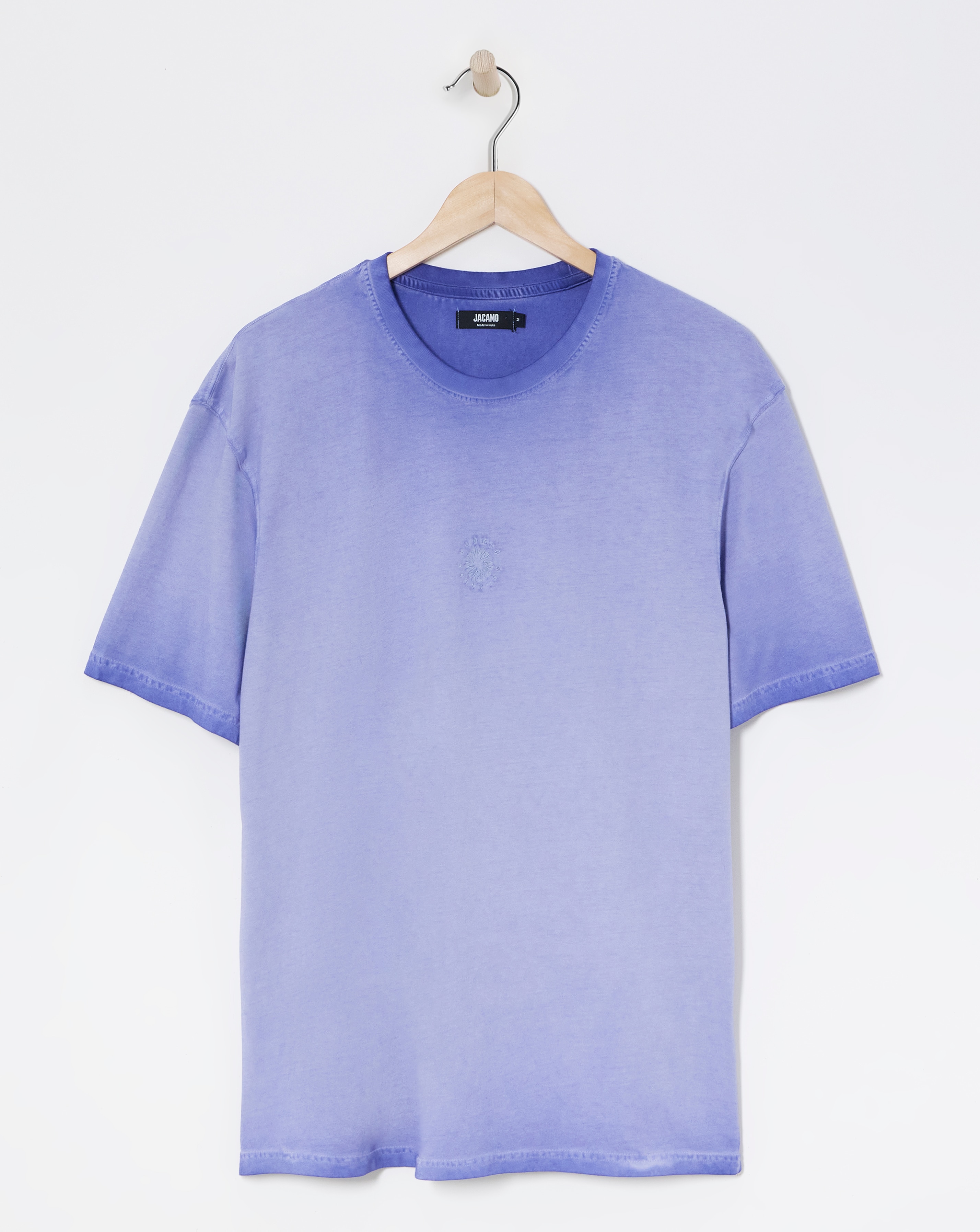 Oil Wash Relaxed Fit Embroidered T-Shirt