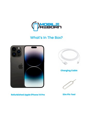 Refurbished Apple iPhone 14 Pro 256GB - Space Black (Pristine Condition)