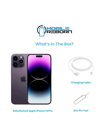 Refurbished Apple iPhone 14 Pro 128GB - Deep Purple (Pristine Condition)