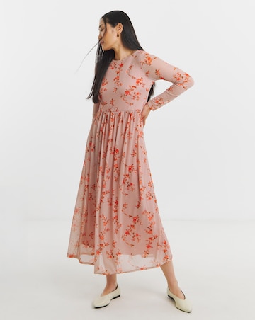 Mesh Skirt Maxi Dress