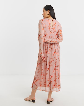 Mesh Skirt Maxi Dress