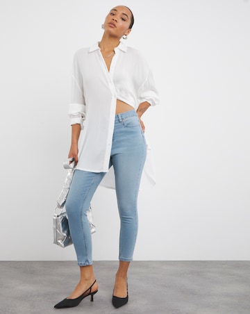 Light Blue 24/7 Skinny 7/8 Crop