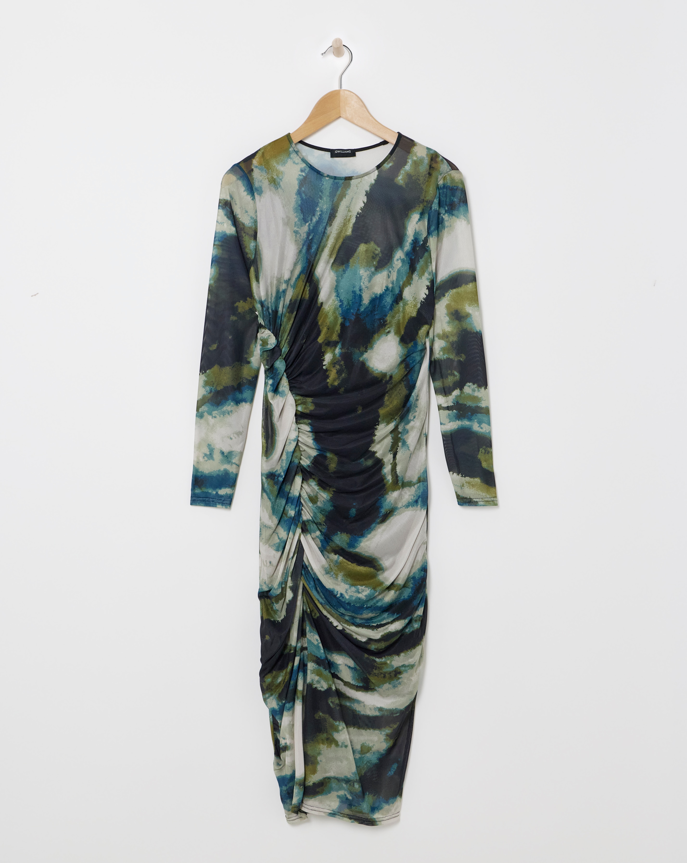 Crew Neck Mesh Dress