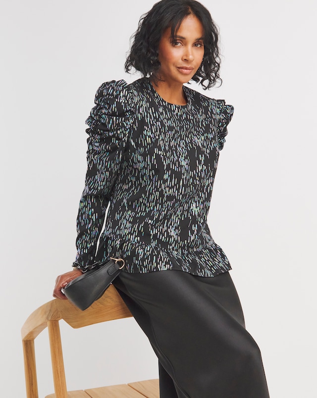 Ruched Sleeve Top