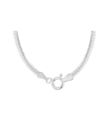 Sterling Silver Oval Herringbone Chain