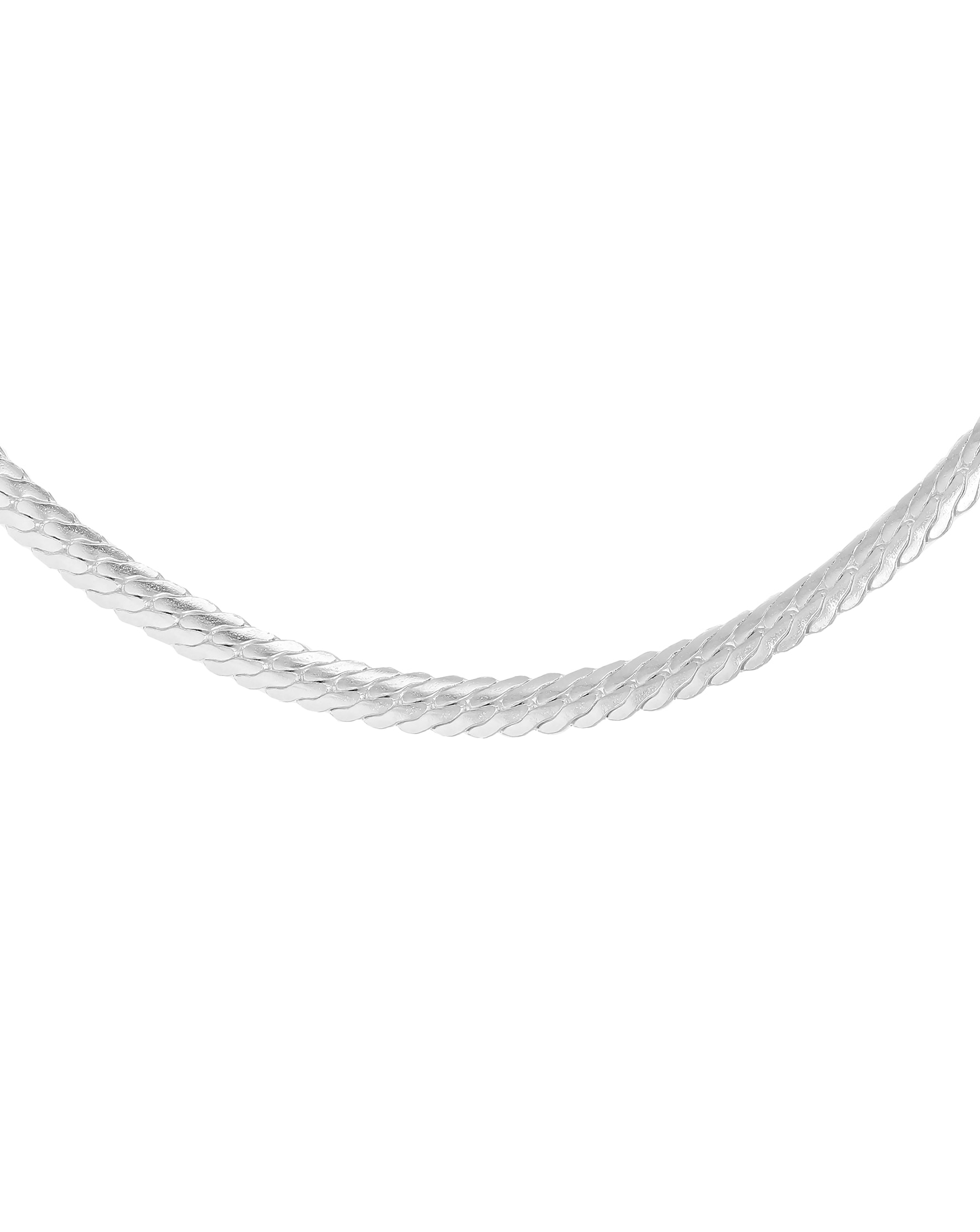 Sterling Silver Oval Herringbone Chain