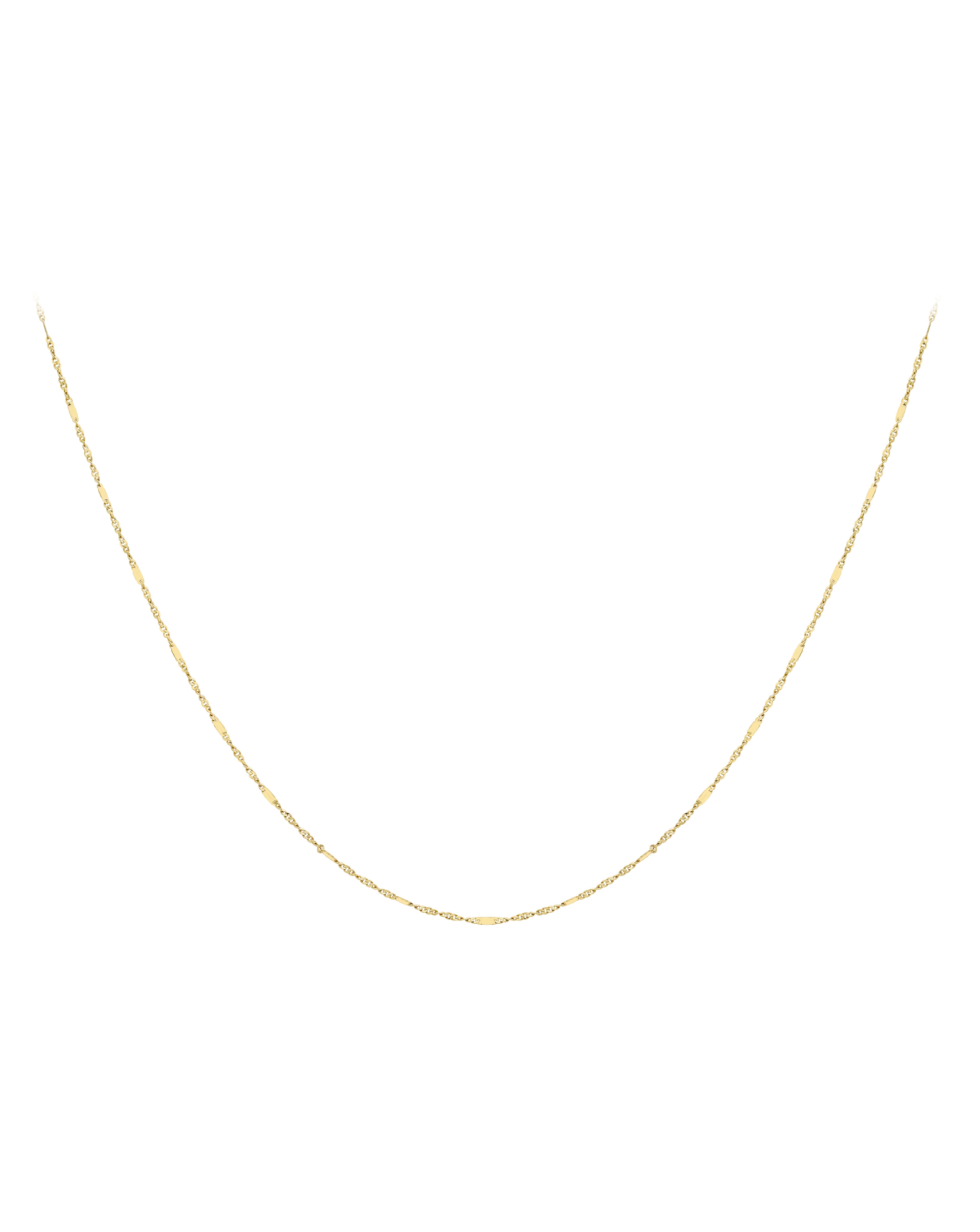 9ct Gold Diamond Cut Twist & Bar Chain