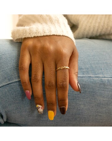 9ct Gold Diamond Cut Half Twist Ring