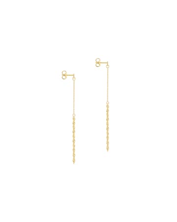 9ct Gold Rope &Trace Chain Drop Earrings