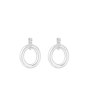 Simply Silver Sterling Silver 925 Polished Oval Link Drop Earrings