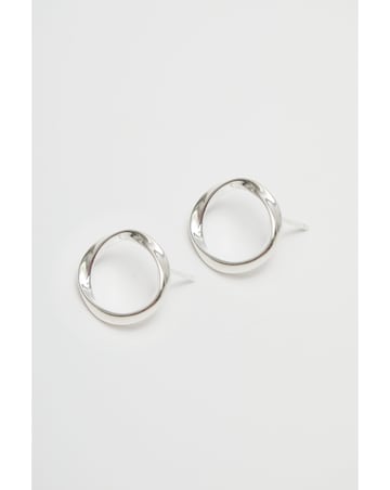 Simply Silver Sterling Silver 925 Polished Open Circle Earrings