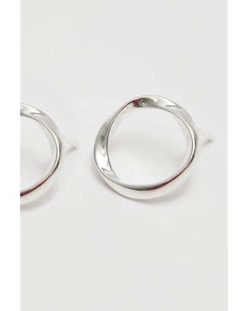Simply Silver Sterling Silver 925 Polished Open Circle Earrings