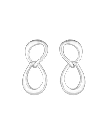 Simply Silver Sterling Silver 925 Polished Oval Link Drop Earrings