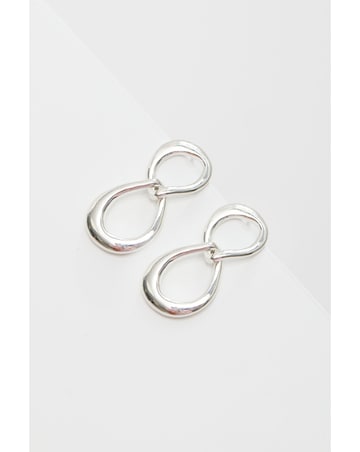 Simply Silver Sterling Silver 925 Polished Oval Link Drop Earrings