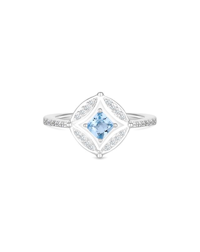 Simply Silver Spinel And CZ Ring