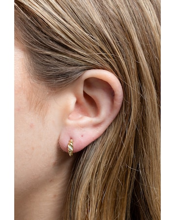 Inicio 14K Real Gold Plated Recycled Opal Hoop Earrings - Gift Pouch