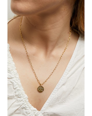 Inicio 14K Real Gold Plated Recycled Rose Quartz Necklace