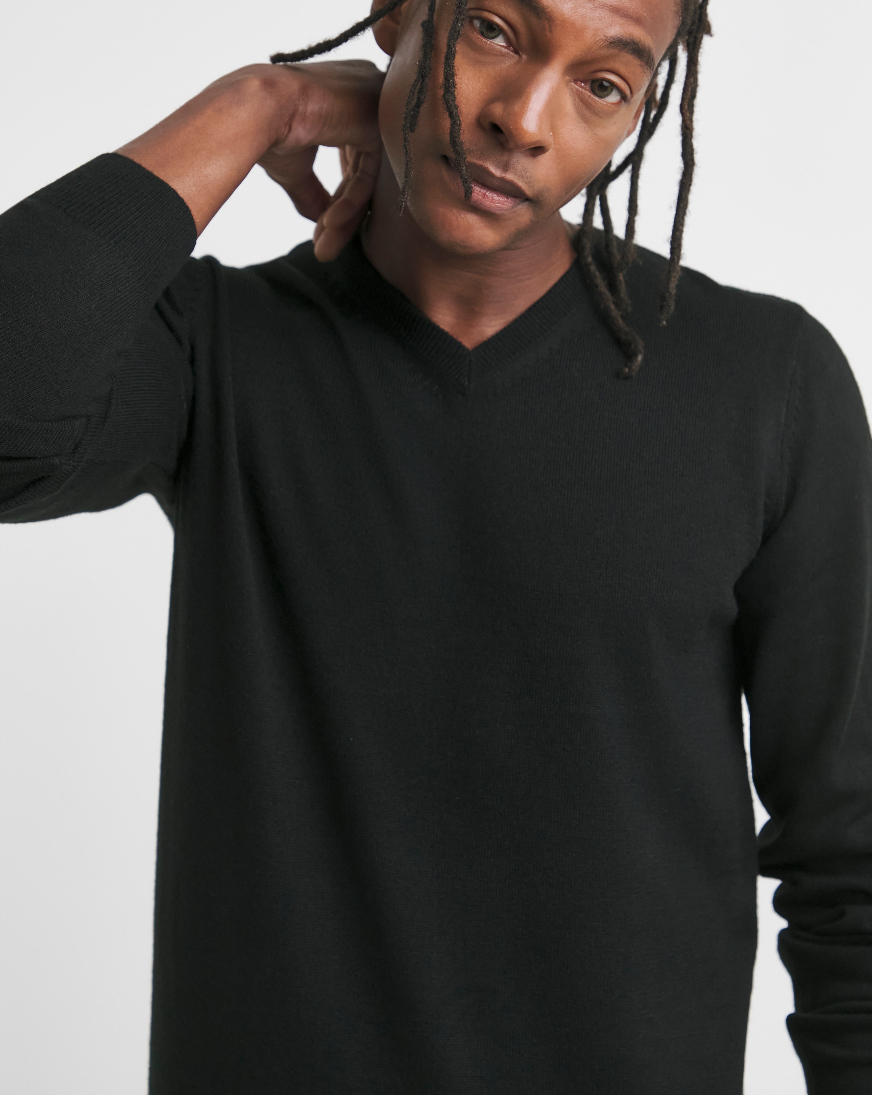 V Neck Acrylic Knitted Jumper