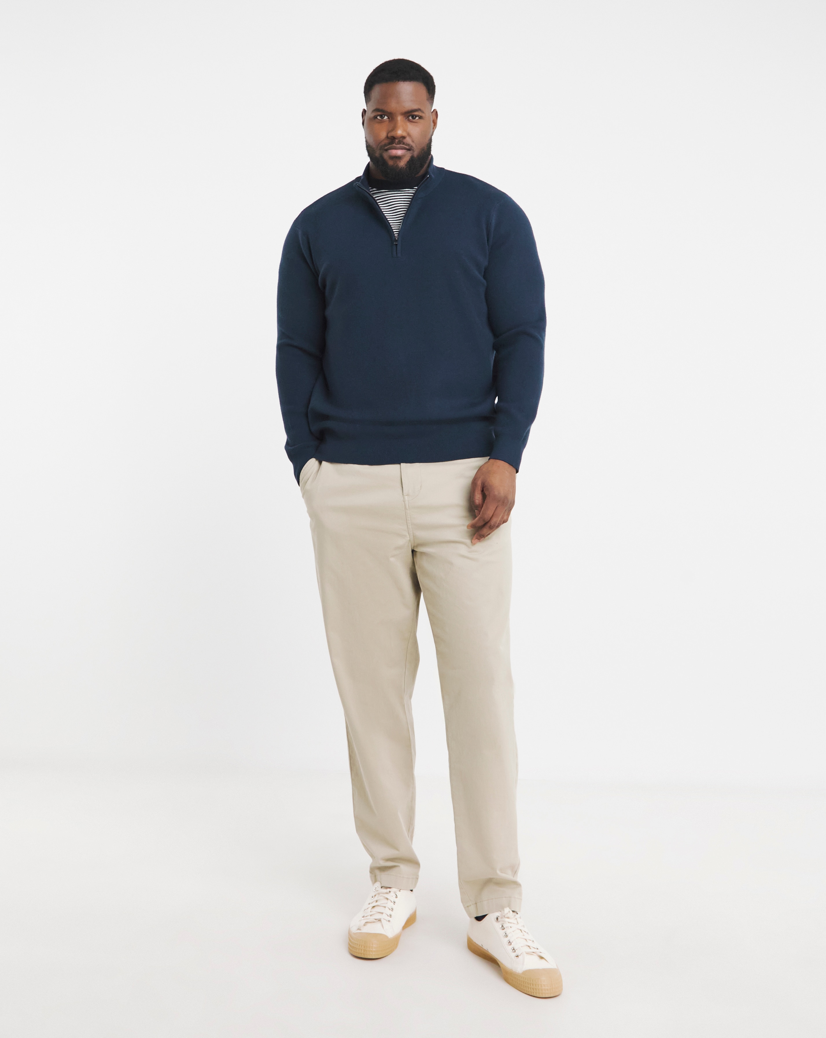 Navy Soft Touch 1/4 Zip Sweatshirt