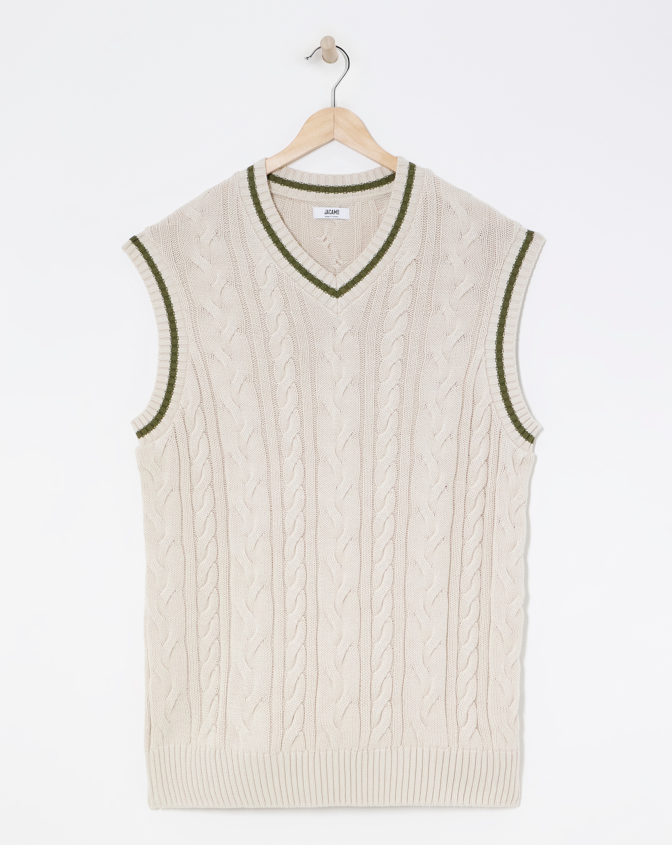 Stone Cable Knitted Sweater Vest