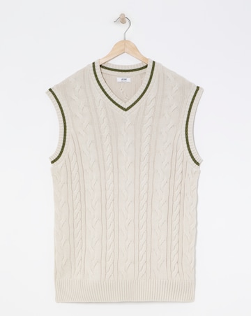 Stone Cable Knitted Sweater Vest