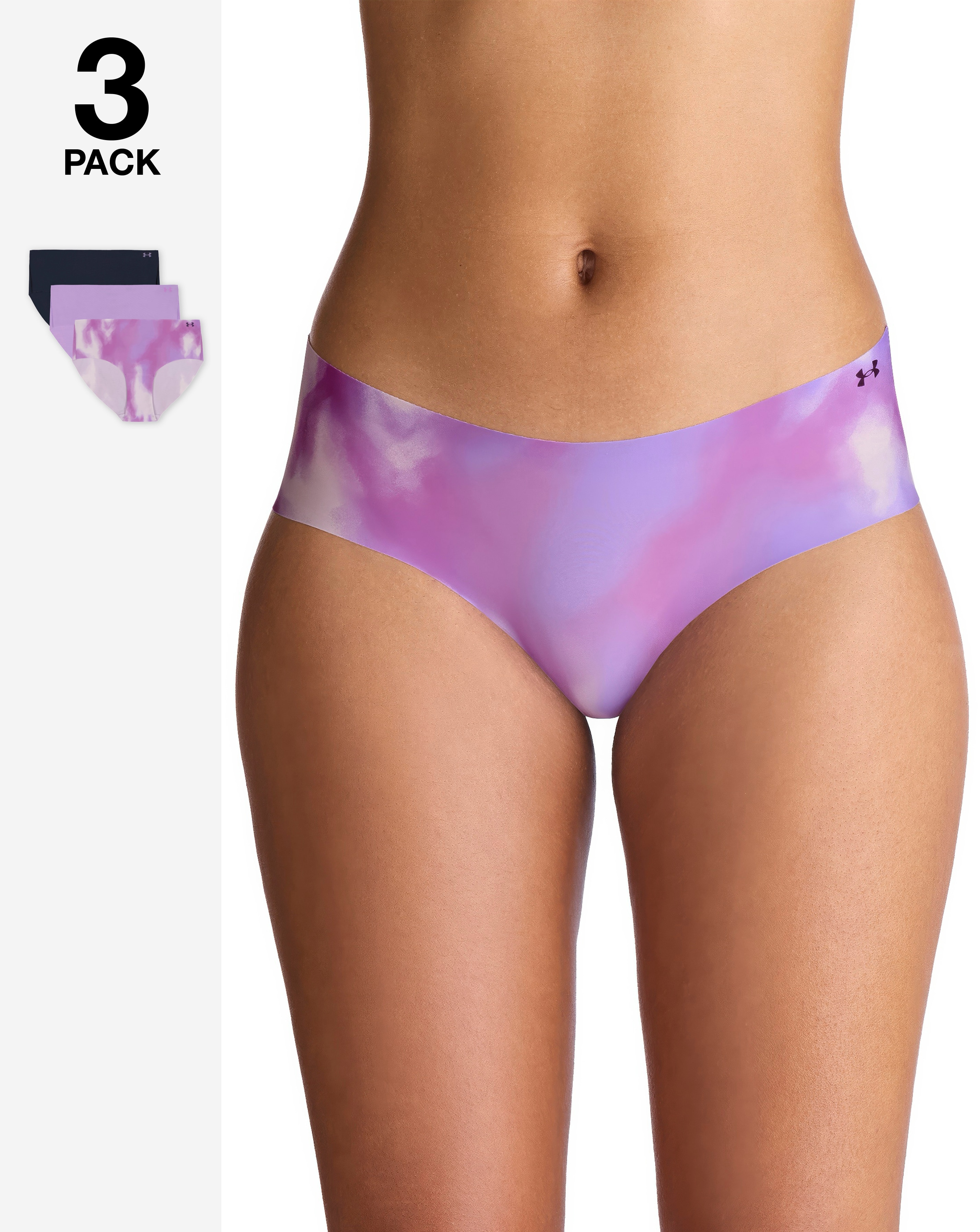 Under Armour 3 Pack No Show Hipster