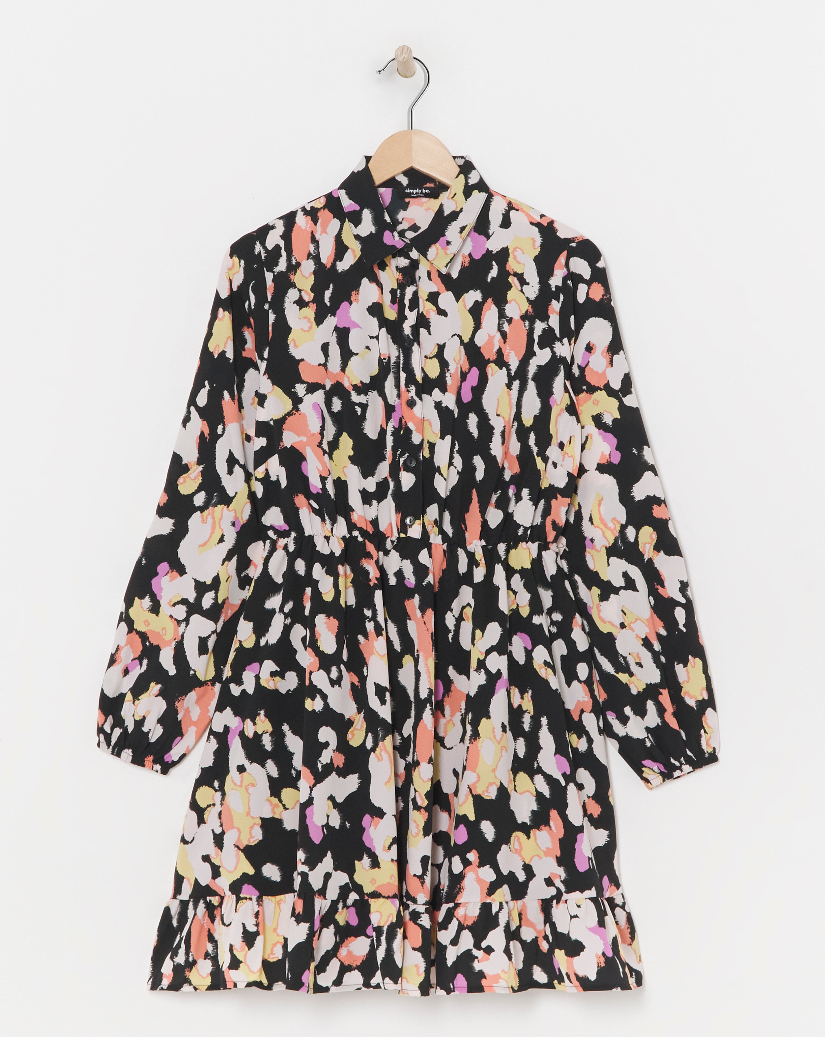 Printed Smock Shirt Dress