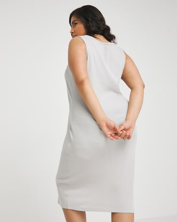 Simply Be Grey Ribbed Midi Dress