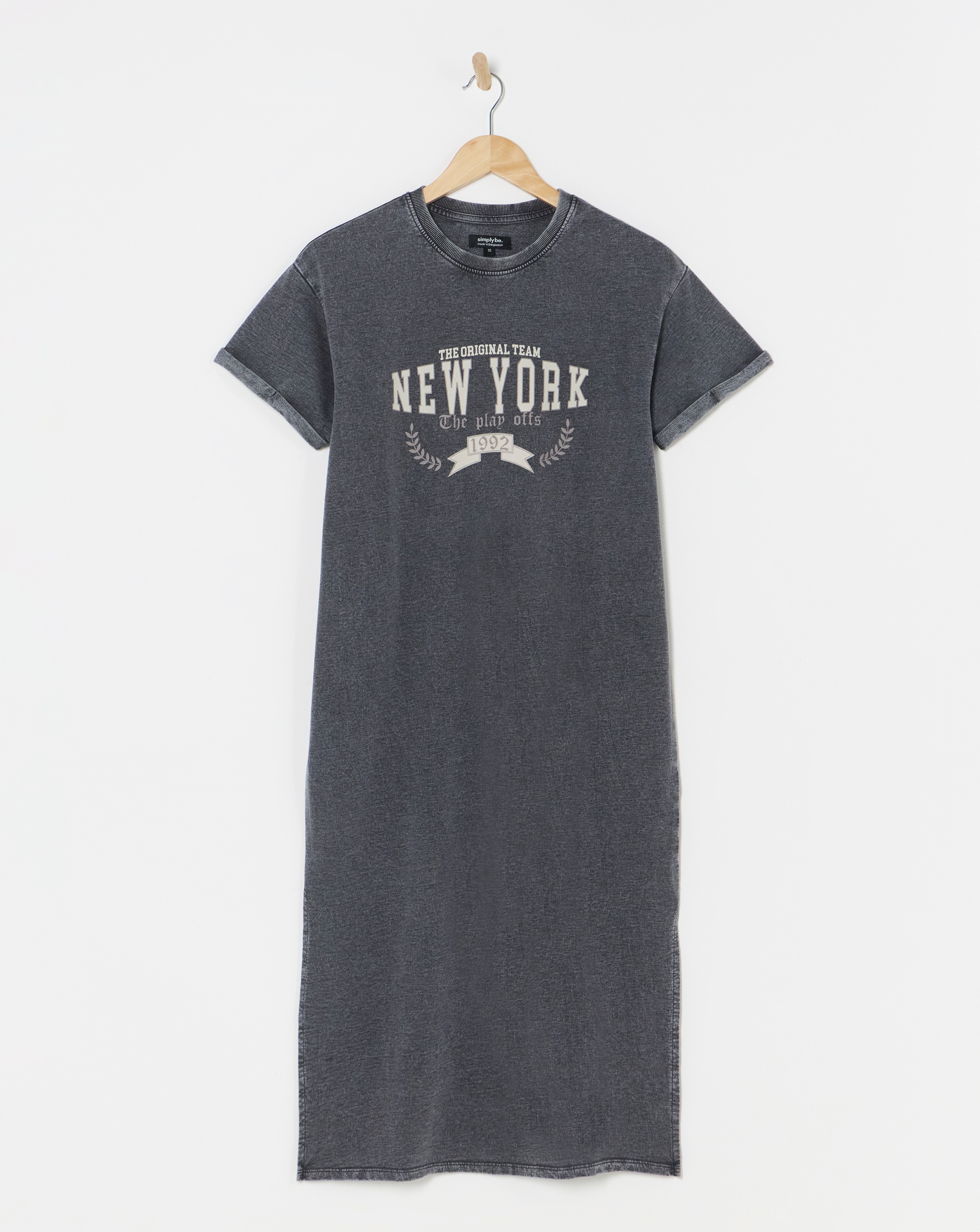 Acid Wash Graphic T-Shirt Dress