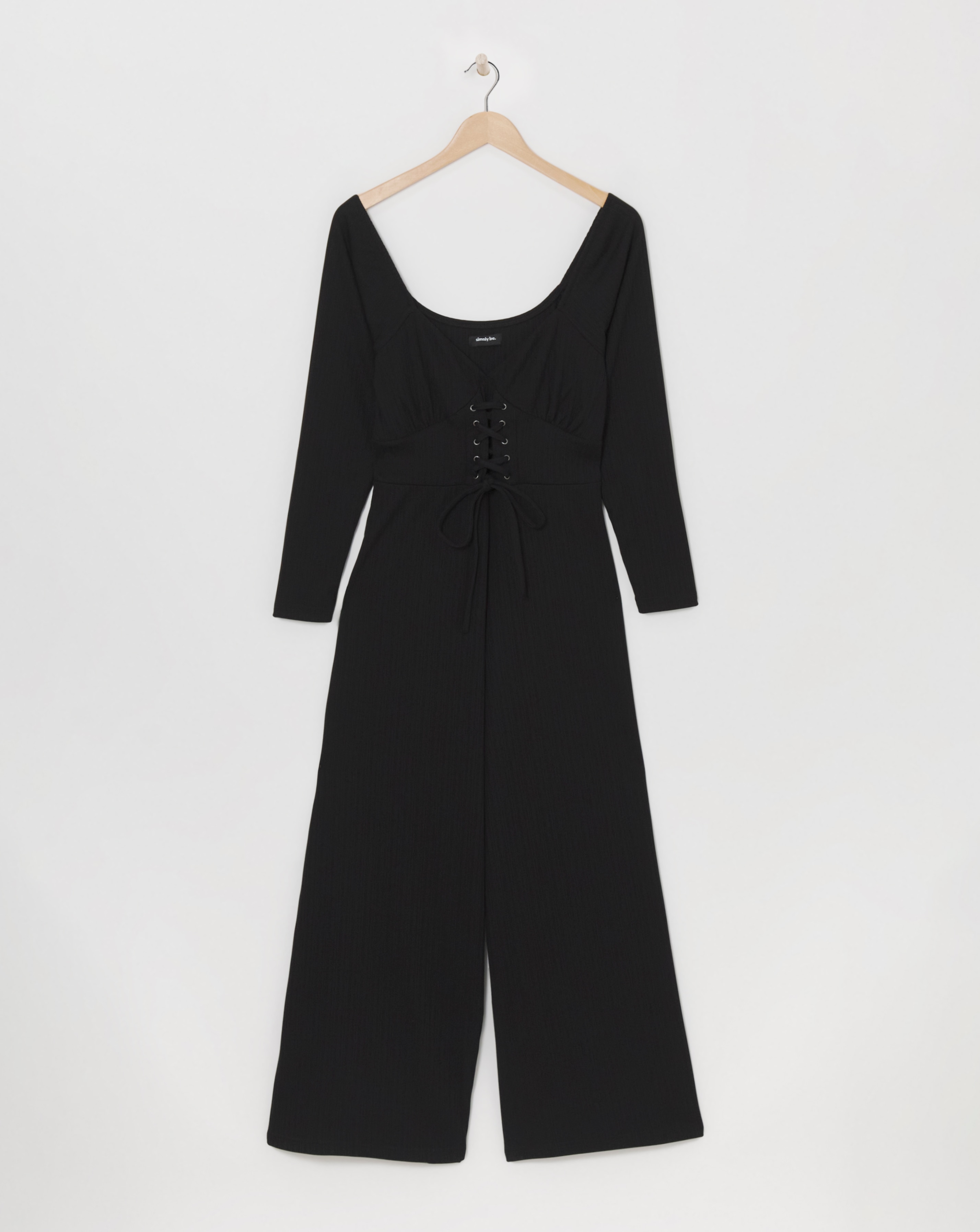 Wide Leg Stretch Rib Jumpsuit